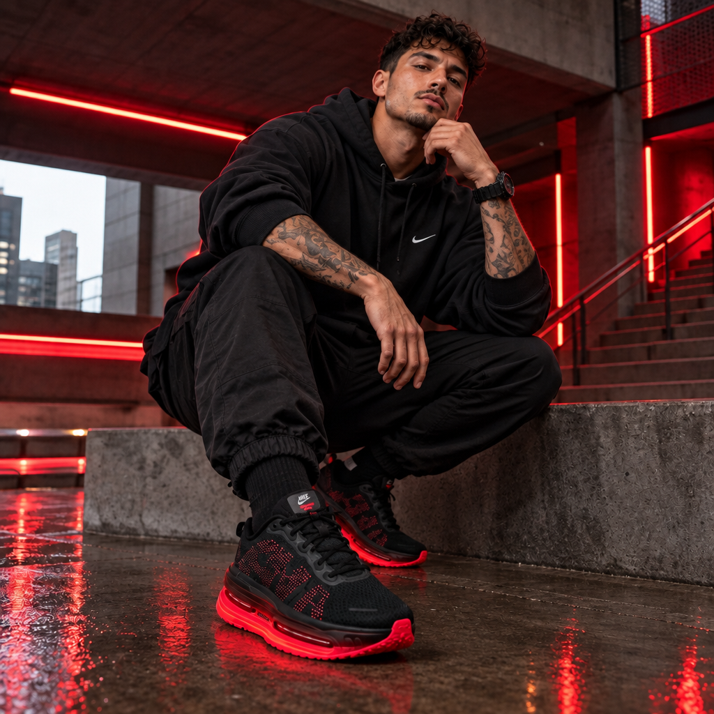 Vomero Premium "Black Bright Crimson"
